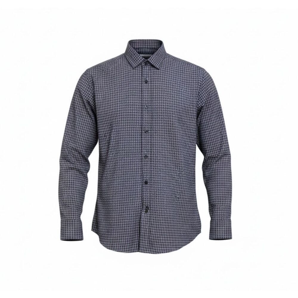 J.M. Haggar NWT Classic Fit Performance Button Down Dress Shirt Blue Sz 17-17.5‎